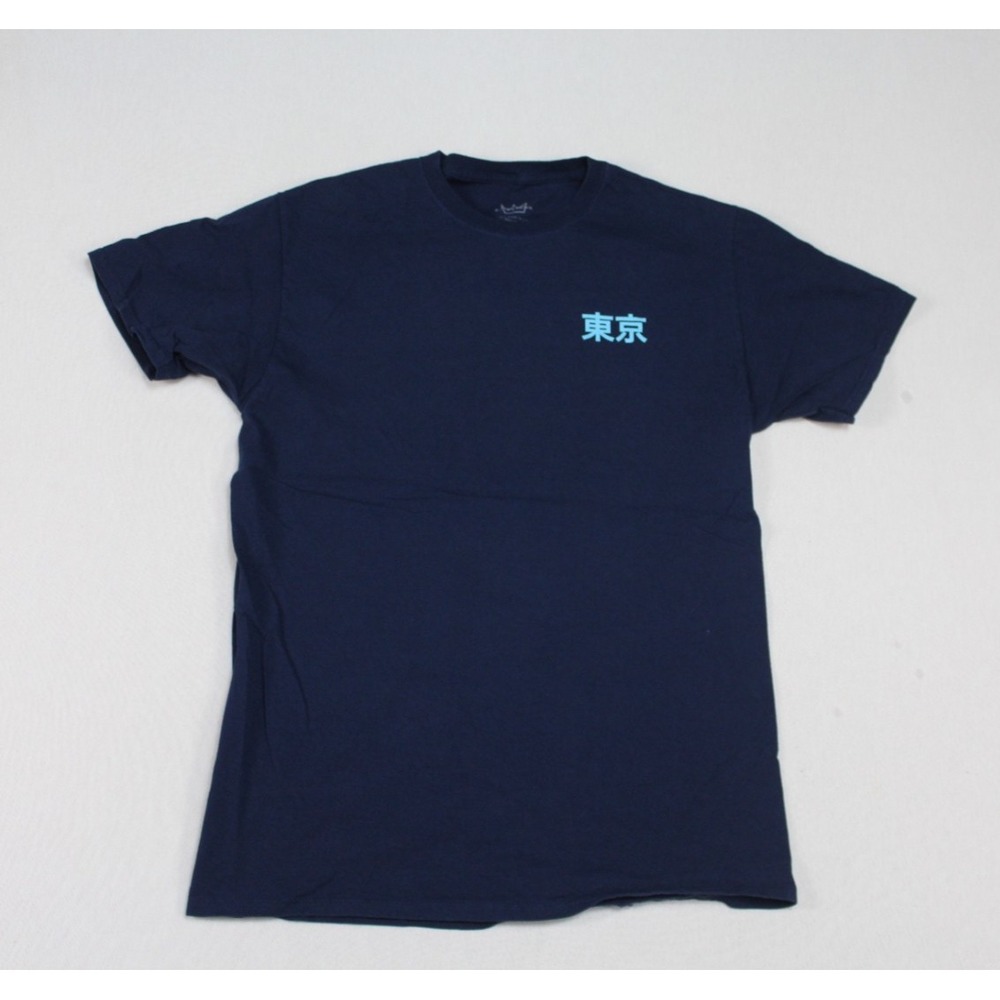 Blue Crown Men Blue Shirt Short Sleeve Graphic Print Size Medium